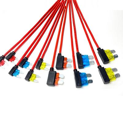 Micro Standard Atm Apm Blade Mini Medium Simple Safety Device 10A 15A 20A Car Fuse Holder Add-A-Circuit Tap Adapter