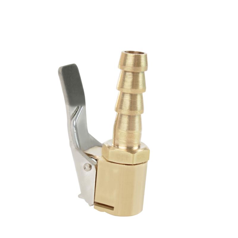 Auto Car Tire Inflator Tyre Valve Connector Barb Hose Clip-On Ball Foot Air Chuck Connector Gauge Fitting Tool