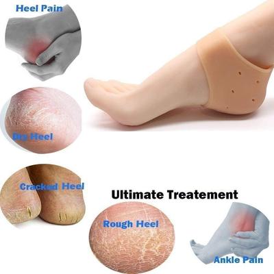 Big Buzz Anti Crack Silicone Gel Heel and Foot Protector Moisturizing Pads for Foot Care, Skin Softening Treatment Socks for Pain Relief & Heel C