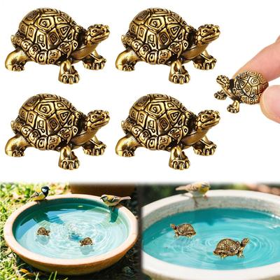 Copper Turtles For Bird Bath 4Piece Turtle Shaped Copper Bird Bath Disc for Fountain Outdoor Garden Water Winter Cleaning