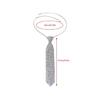 Modern Rhinestones Encrusted Necktie With Metallic Copper Detail Flexible Tie Lightweight Business Dinner Accessory