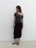 Asula Eyelet One Shoulder T (Navy)