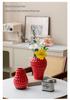Vaso in Ceramica Fragola per Fiori Freschi o Secchi - Elegante Decorazione per la Casa e Ornamento per l'Ingresso