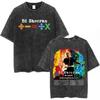 Ed Sheeran Europatour 2025 Vintage Washed T-Shirts Herren Damen Kleidung Baumwolle Freizeit Kurzarm T-Shirt Mode T-Shirts