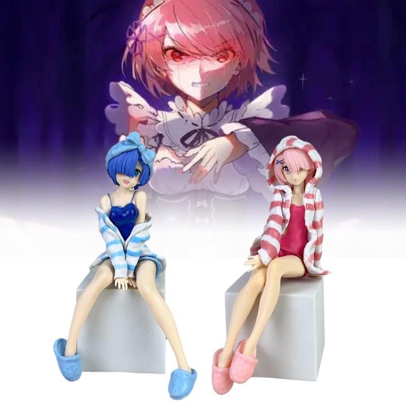 Charming Pvc Anime Figures Isekai Life Ram And Rem Beautiful Girl Collectibles