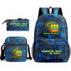 Geometry sprint game backpack geometry dash heat transfer backpack elementary school bag leisure bag