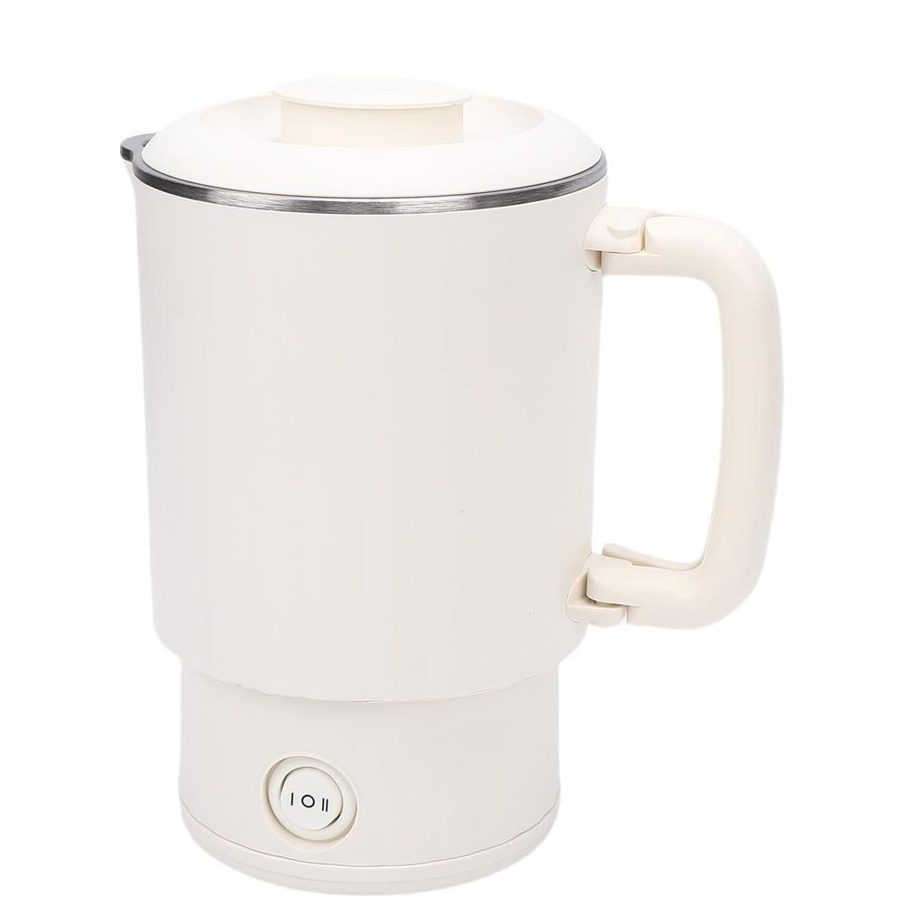 Taşınabilir Elektrikli Kettle Beyaz 600ml Paslanmaz Çelik İç Kısım Yalıtımlı Sıcak Su Kettle'ı Çay Kahve İçin