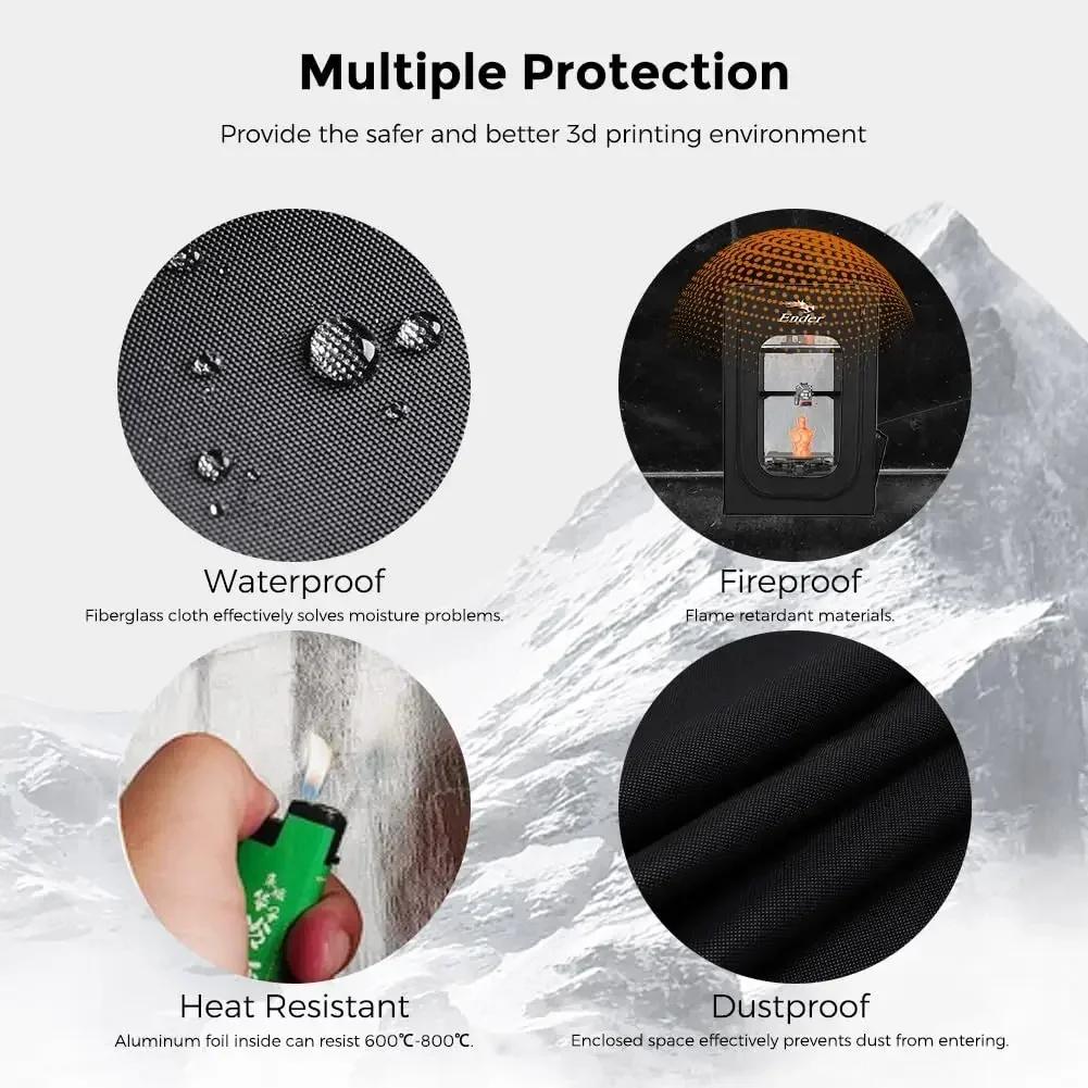 Creality Ender Enclosure Update Constant Temperature Fireproof Dustproof 3D Printer Protective Cover for Ender-3 or Smaller Size