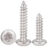 201 Stainless Steel Plum Blossom Self-Tapping Screws, Round/Pan Head, Sizes M2-M6