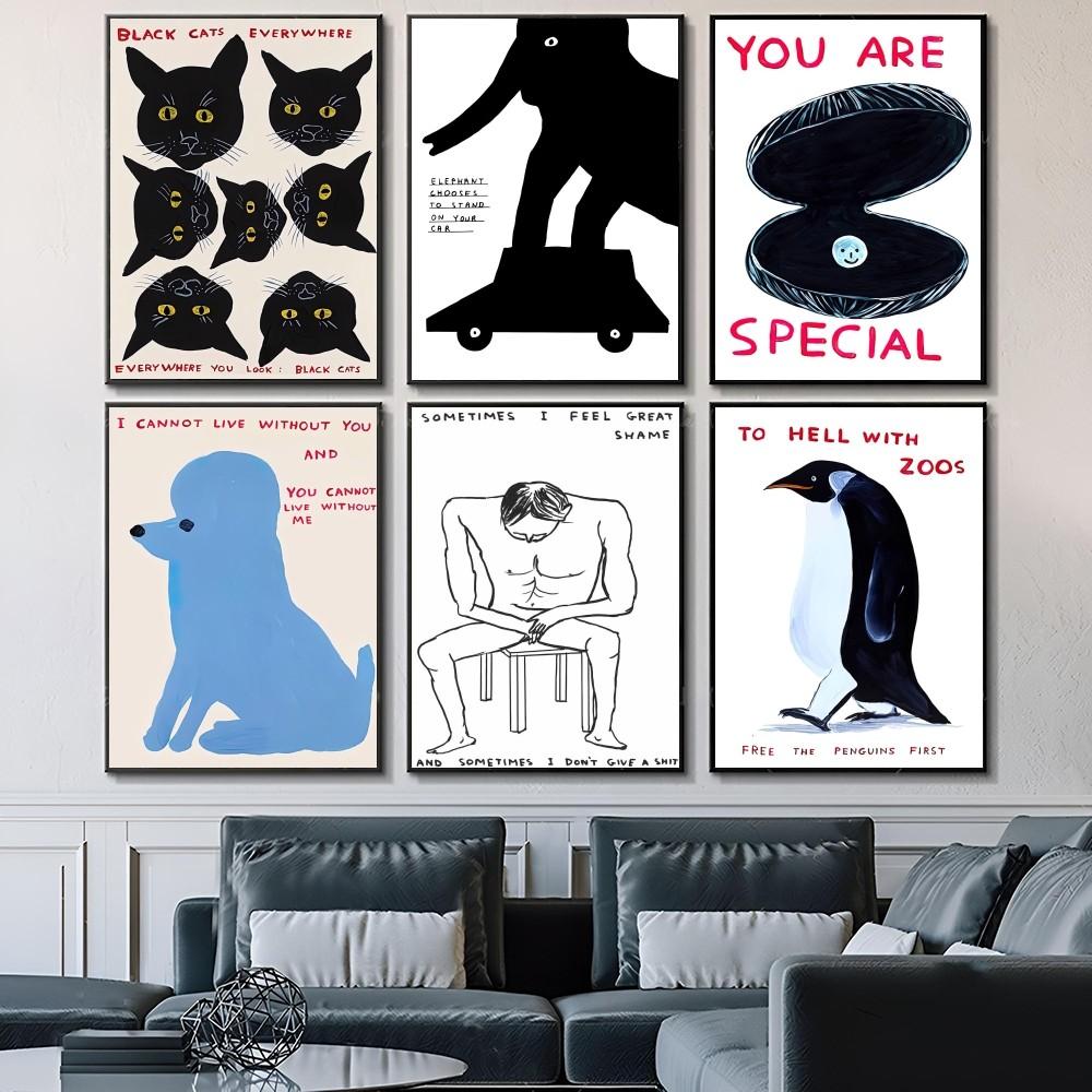 1 szt. Gęś Kaczka Wieloryb Abstrakcyjny nadruk płótno malarstwo plakat Wodoodporny HD Sypialnia Wejście Pokój rodzinny Bar dekoracja ściany