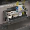 304 Stainless Steel Kitchen Rack, Sink Draining Basket, Countertop/Wall Mount, Cloth Bar