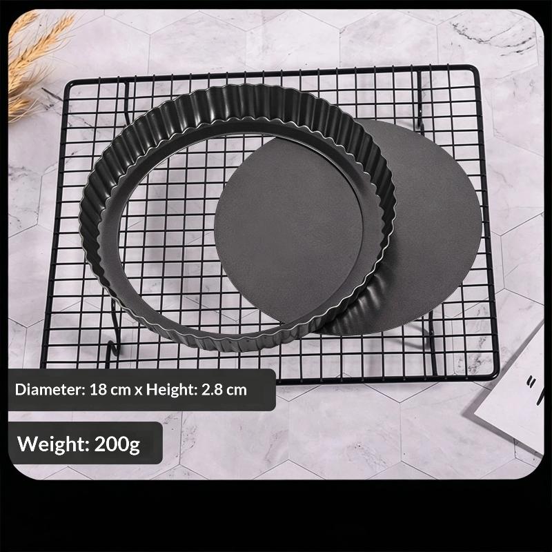 Fluted Pie Tart Pan Mold Baking Removable Bottom Nonstick Quiche Tool Circle Bakeware Template Dishes Cake Pans Gyh