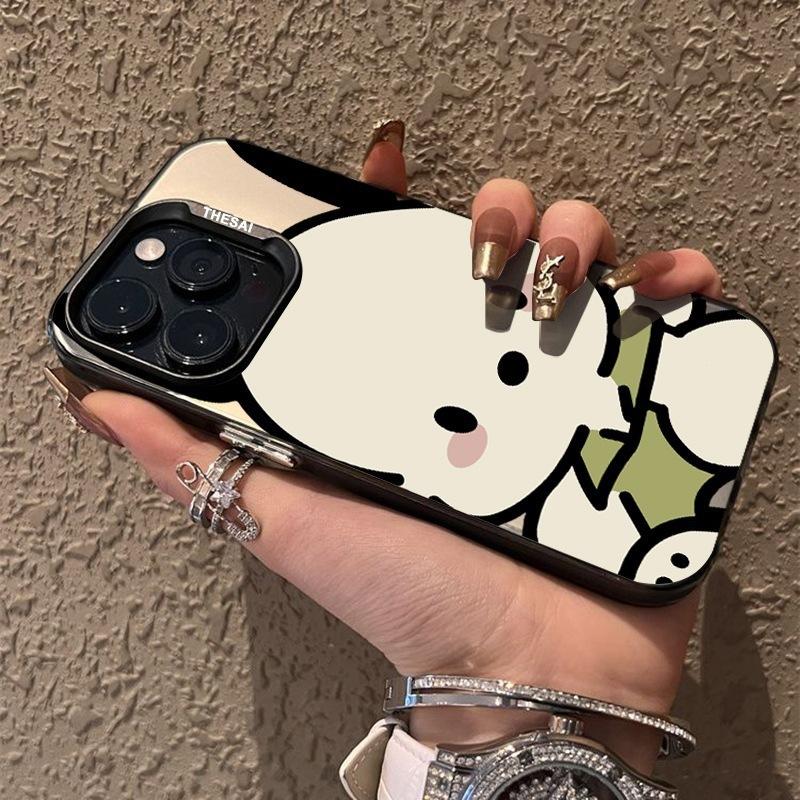 Trendy brand cartoon Pacha dog is suitable for Apple 15promax mobile phone case 14/13/12 new model