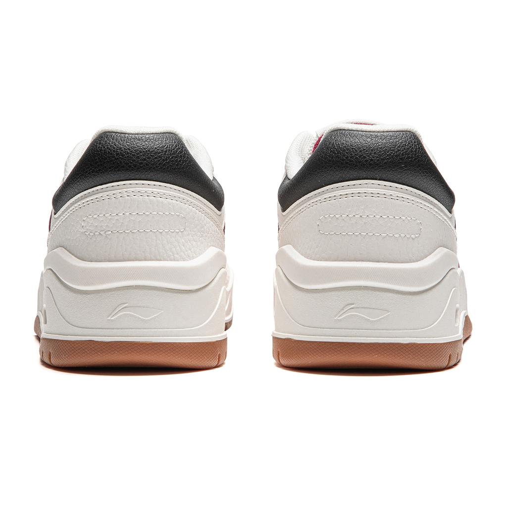 New LiNing Moon White 2.0 Anti Slip And Wear Resistant Breathable Low Top Skateboard Shoes Men's White Red AGCU275-2
