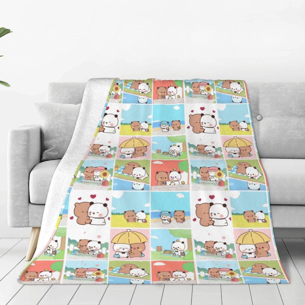 Custom Cute Dudu Blankets Warm Flannel Throw Blanket For Bedding Couch Quilt