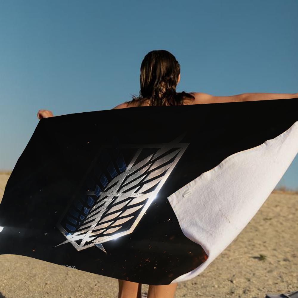 Anime A-Attack On T-Titan Microfiber Beach Towel Absorbent Quick Dry Soft Yoga Swimming Resort Mountain Climbing Towel
