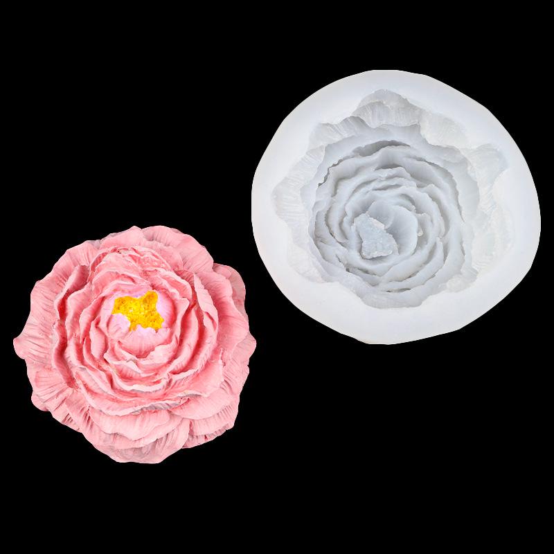 Große Pfingstrose Silikonform für DIY Blumenseife, Gips oder Duftkerzenherstellung