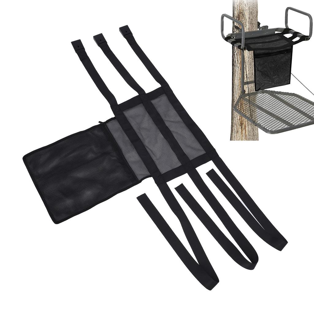 Treestand Seating Mesh Fabric 3 Locking Buckles Tree Stand Seating Replacement with Storage Pouch