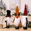 Champagne Bottle Cover Increase Atmosphere Reusable Fine Workmanship Wide Application Gift Decorate Cartoon Plush Christmas Wine Bottle Clothes