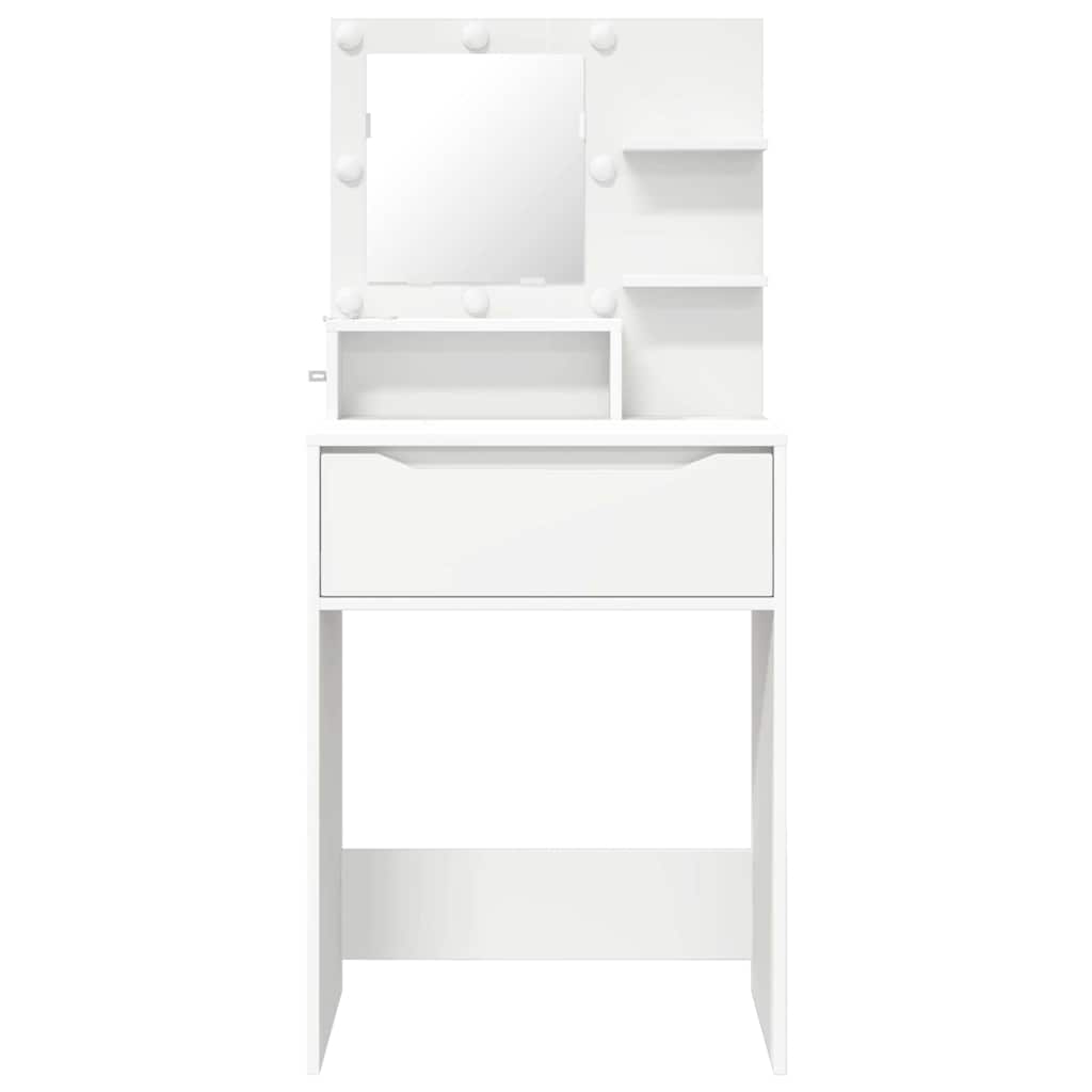 Bedroom Vanity Table with Shelf White 80 X 39.6 X 135 Cm