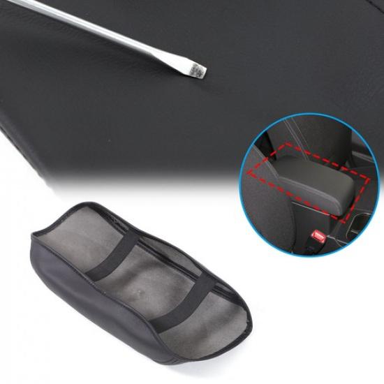 Black PU Leather Console Armrest Panel Cover Trim For Subaru Legacy 2016-
