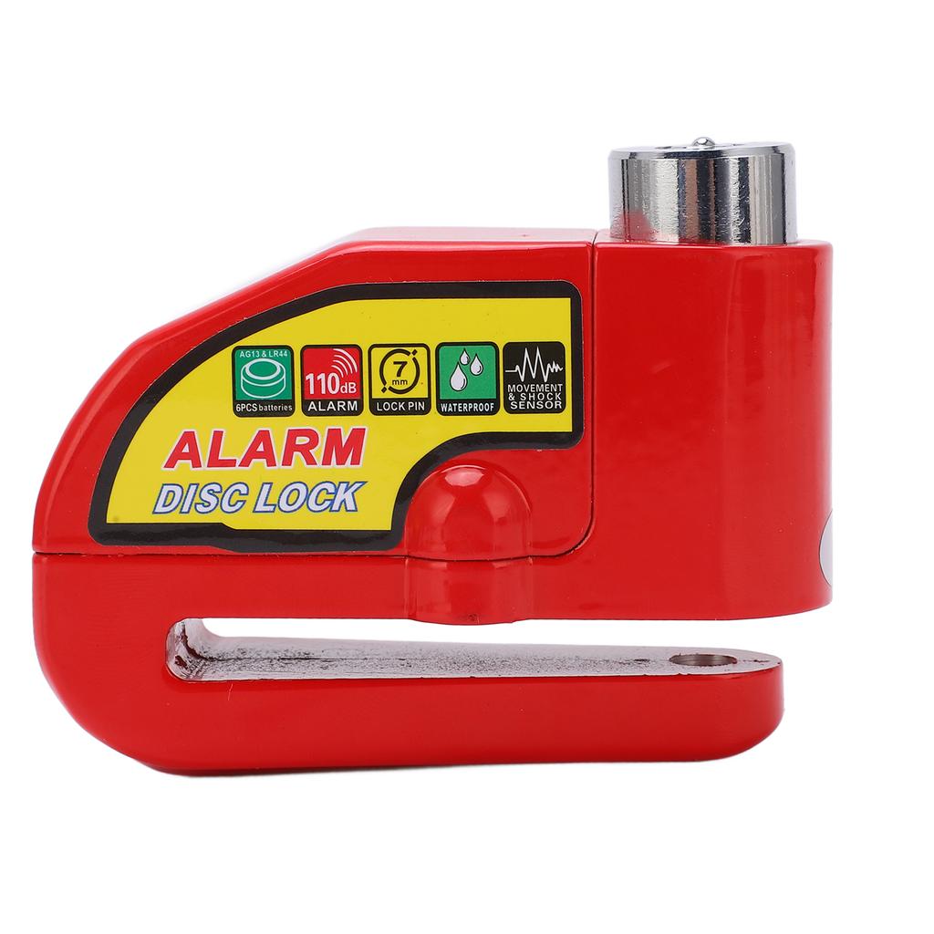 Bike Disc Brake Lock Anti Theft Electric Motorcycle Alarm Disc Lock with 110dB Alarm Sound for Motorbike Bike Scooter