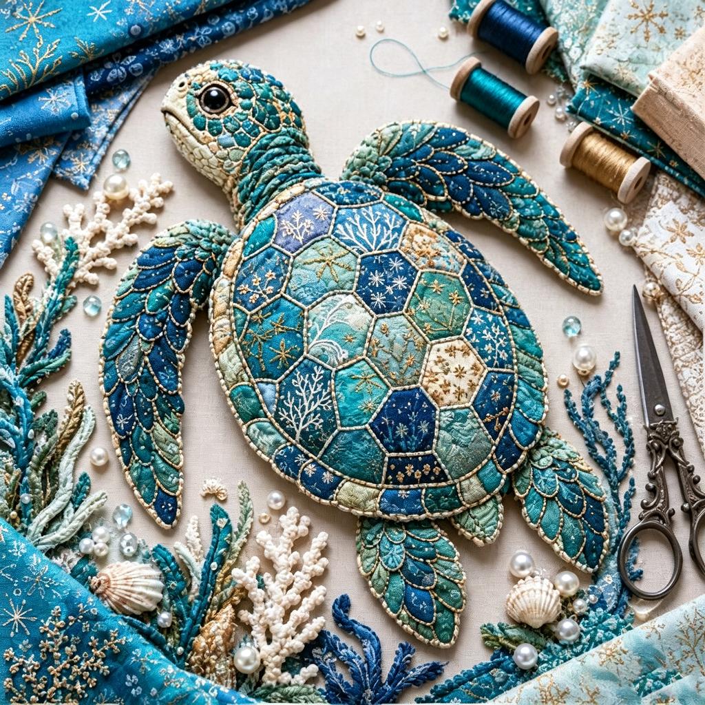 Thematisches Patchwork-Nähset mit Stoffmaterialien für DIY-Projekte