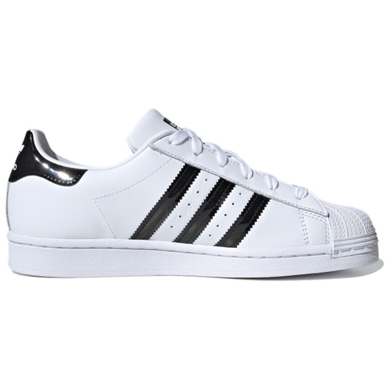 Adidas Originals Superstar Synthetisches Leder Langlebige Low-Top Skate Schuhe Damen Sneaker Weiß FY0258