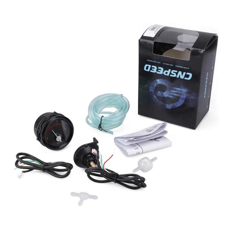 2" 52mm 12V Racing Car Turbo Boost Gauge Water Temperature Tachometer RPM Gauge Oil Pressure With Sensor Volt Meter Pointer LED