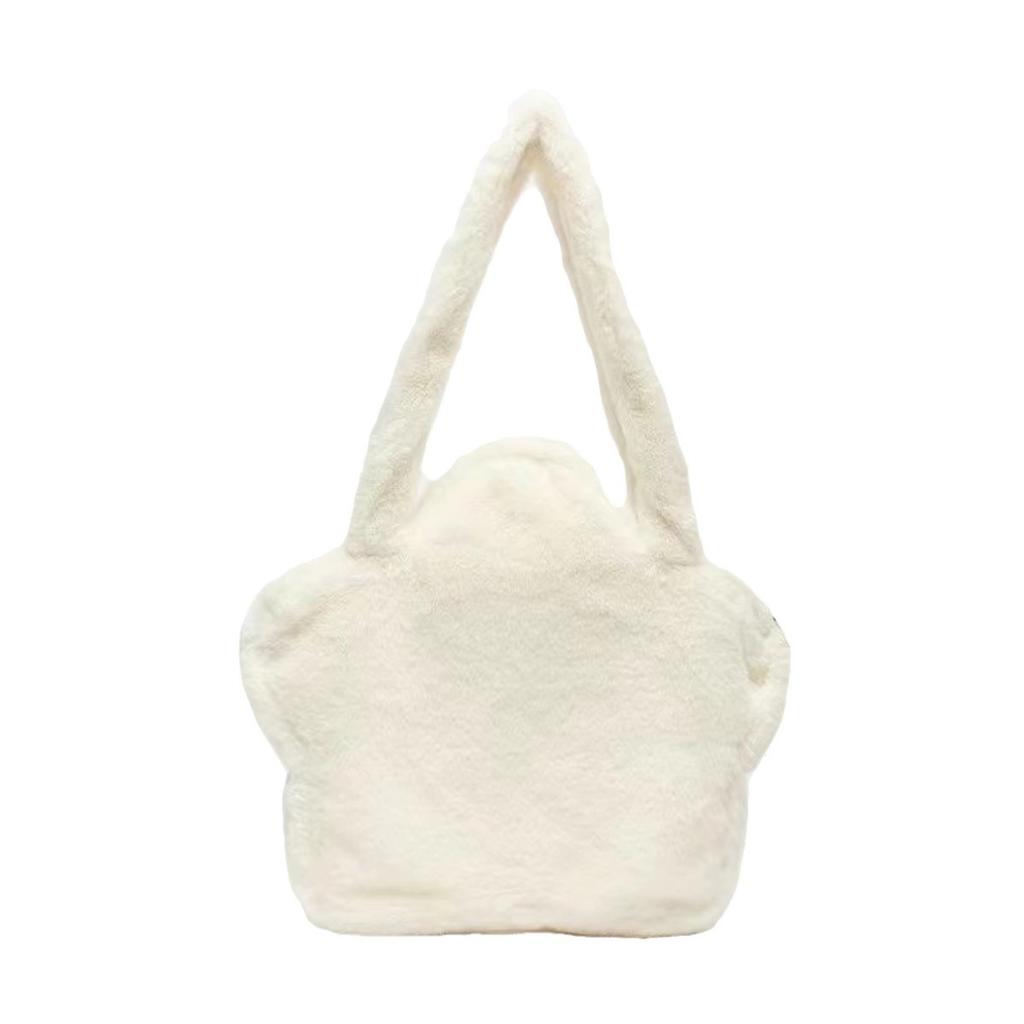 Autumn And Winter Five-Pointed Star Class Tote Bag Academy Series Cute Star Plush Bag Shoulder Women'S Bag
