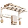 White Punch-Free Space Aluminum Towel Rack