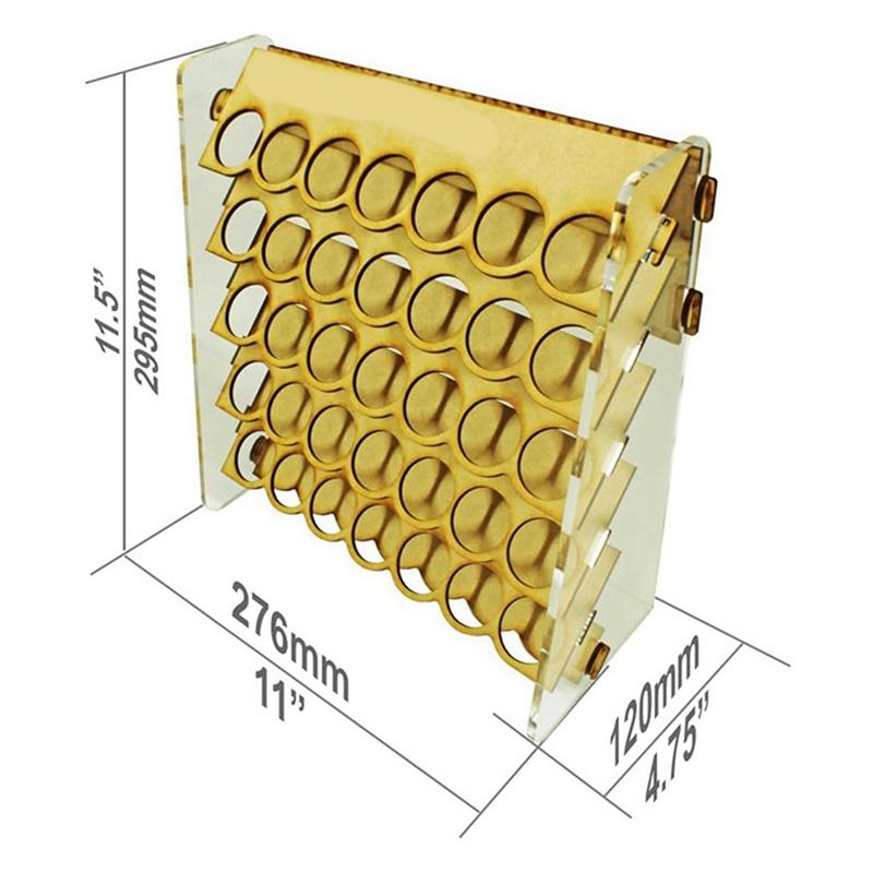 2X Craft Paint Storage Modular Wooden Paint Organizer - Holds 35 Bottles Of Paints Miniature Stands