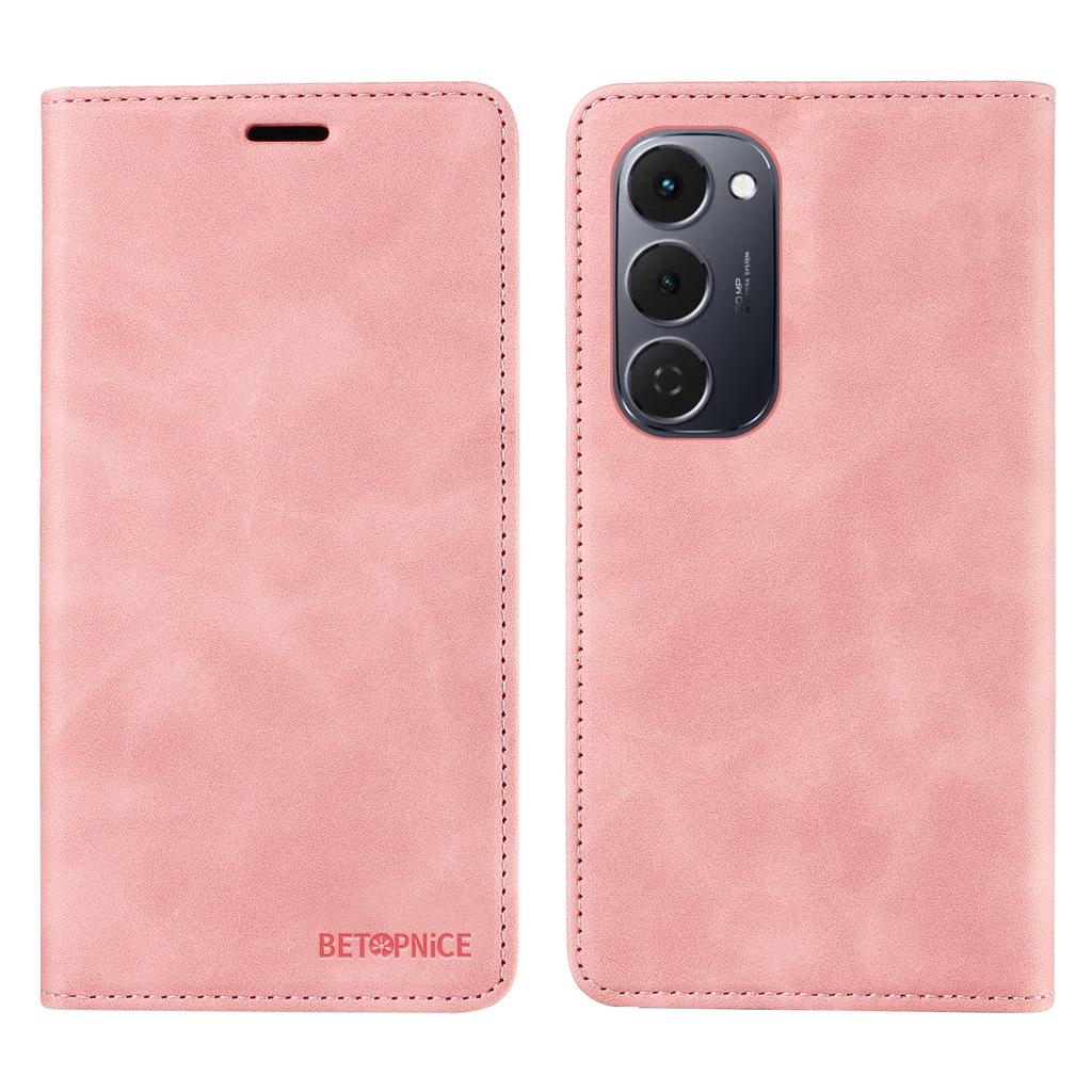 For TECNO Spark 40 Pro+ 4G Case BETOPNICE Magnetic Closure RFID Blocking Wallet Stand Leather Phone Cover