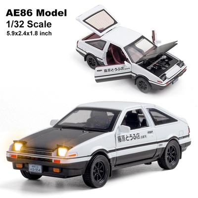 Hračka do auta 1:32 Model Auto Dash Trueno AE86 Sound and Light Pull Back Power Collection Hračka