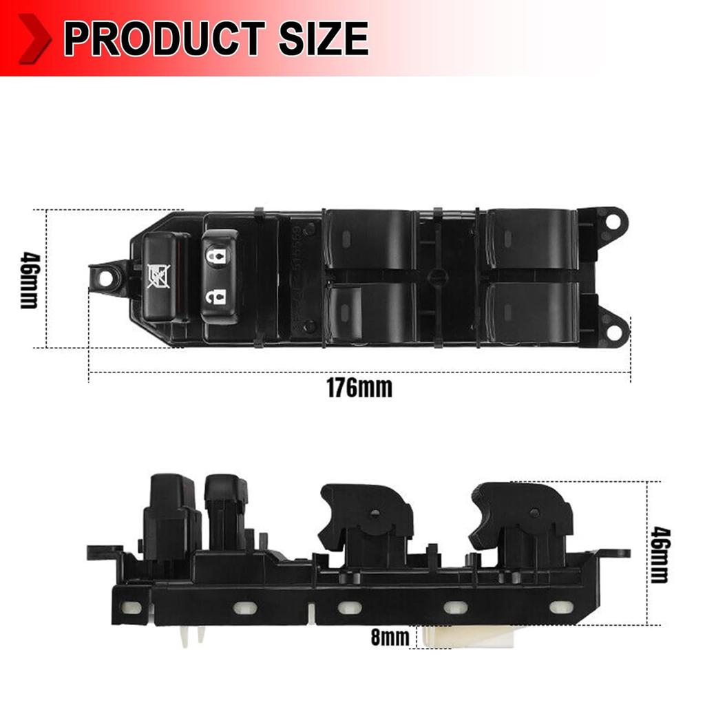 84040-33100 Master Window Switch Power Control Button Front Driver Side Fit for Toyota Sienna 2011-2014, 4Runner 2010-2015