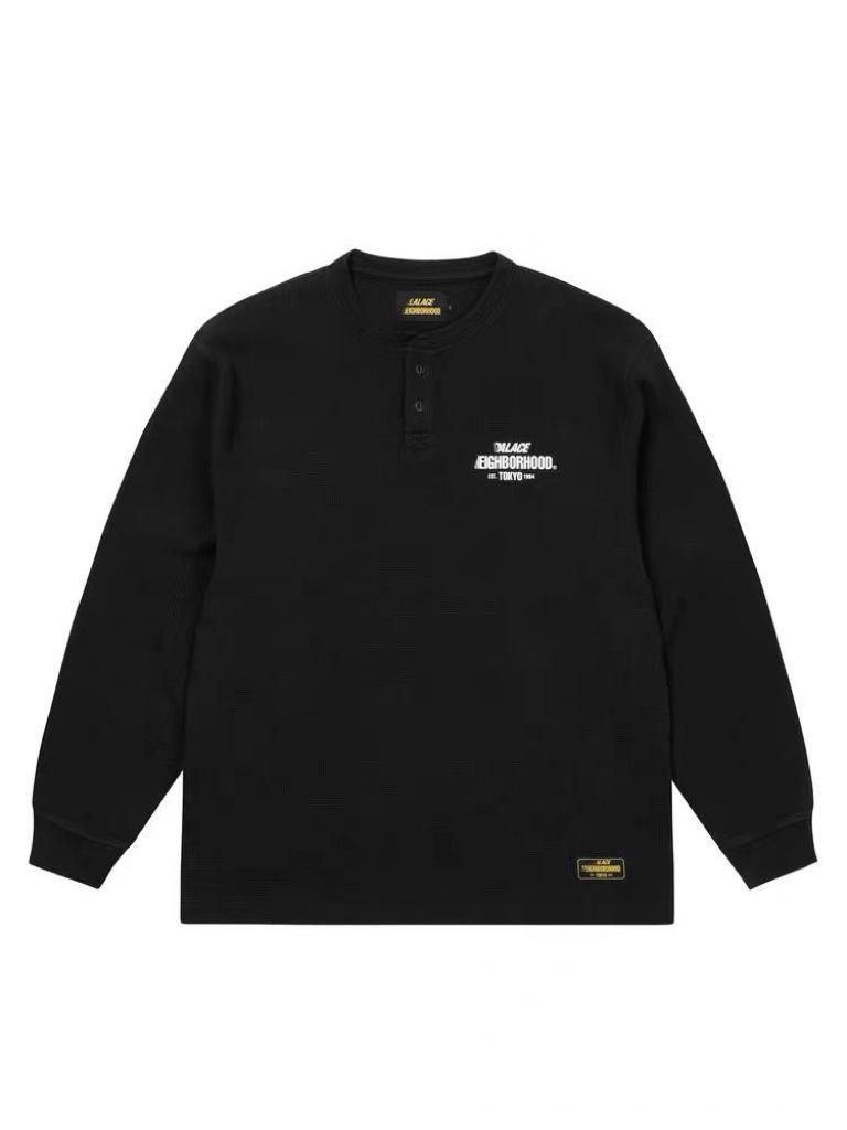 Trendy Brand NBHD Henley Waffle Knit Loose Cotton Hoodie - Autumn/Winter Edition