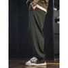 Japanese Retro Heavy-Duty Washed Pure Cotton Jogger Casual Pants for Men, Spring and Autumn Elastic Waist Pants, Export Men's Long Pants