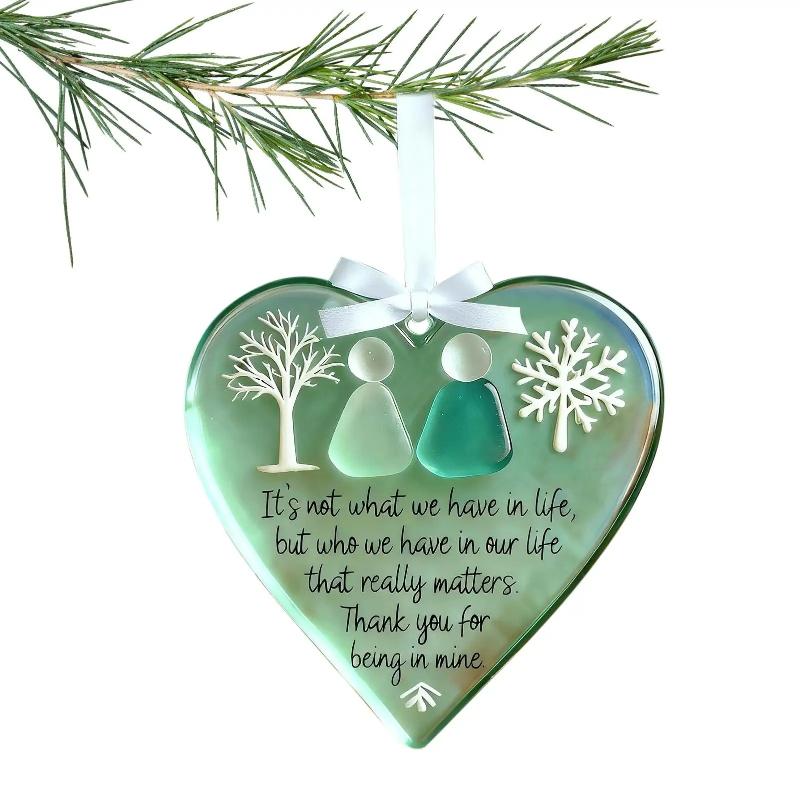 Akrylowe Ozdoby z Morskiego Szkła w Kształcie Płatka Śniegu Ręcznie Robione Pamiątki Artystyczne Płatka Śniegu Przyjaźni Świąteczna Dekoracja Płatka Śniegu na Drzewko