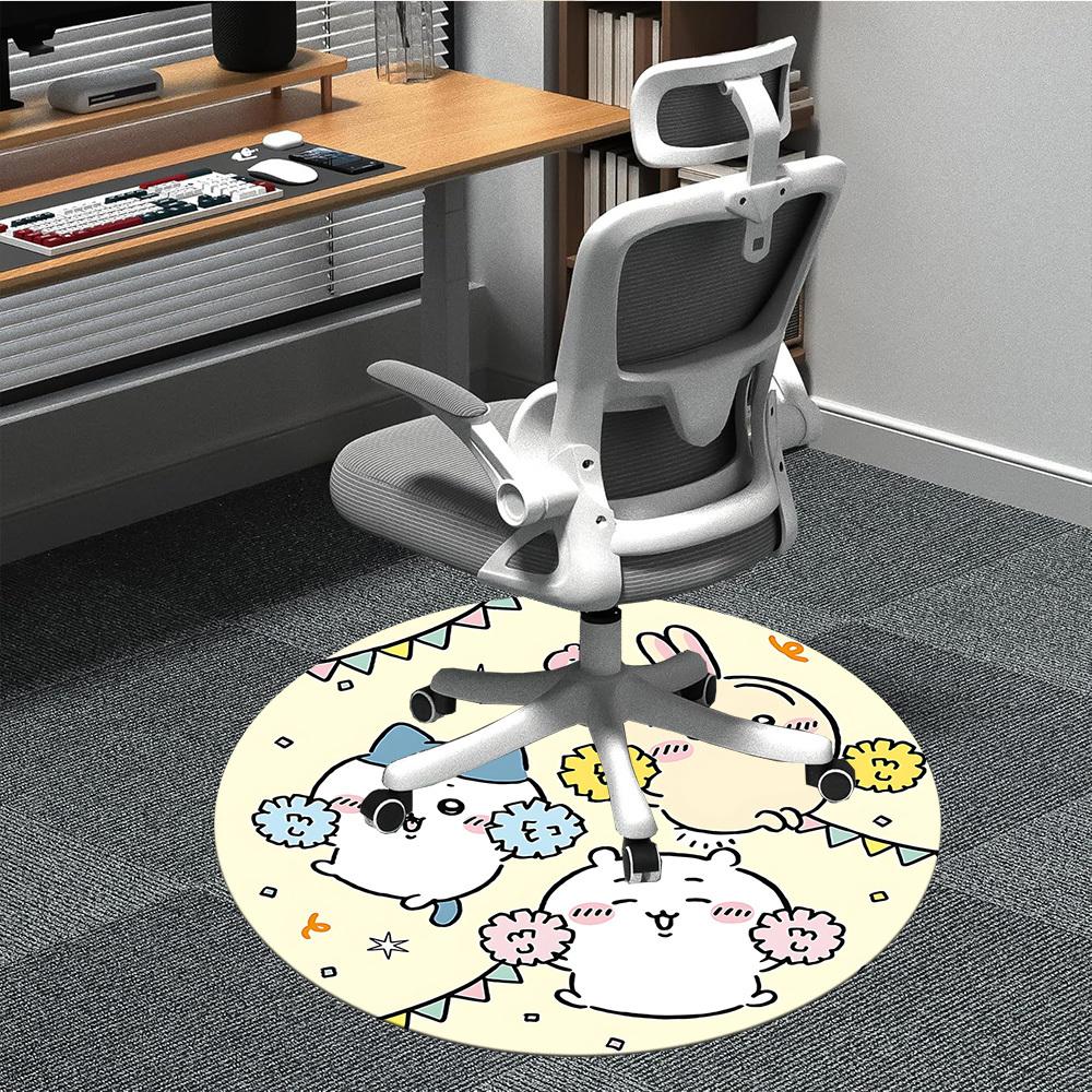 

1PC Chiikawa Office Round Area Rug Suitable For Office, Under Office Chairs Bedroom Living Room Home Decor, Room Deco T1224007 80cm by 80cm