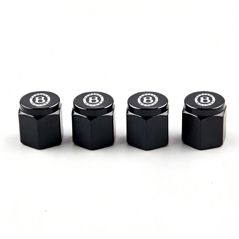 4Pcs Stainless Steel For New Bentley Flying Spur Continental GT Bentayga Mulsanne Car Tire Valve Caps Wheel Stem Dustproof Cover MY5