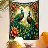 "Peacocks with Lotus Flowers Design" Patterned tapestry home decor, suitable for bedroom and living room, gift