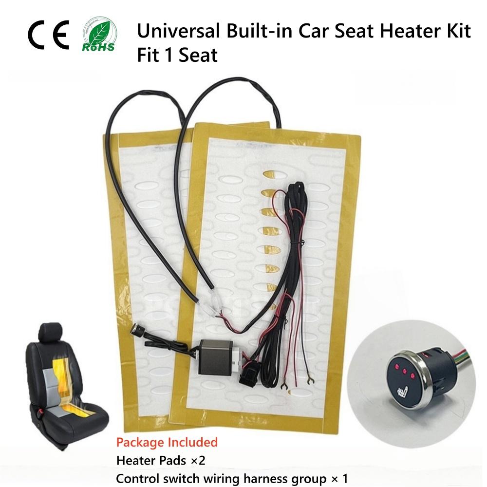 

Built-in Car Seat Heater Kit Fit 1/2 Seats,Universal 12V 27W Alloy Wire Heating Pads 3 Level Control Switch With Wiring Harness