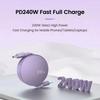 USB-C to USB-C Retractable PD240W Fast Charging Type-C Data Cable 1M Mobile Phone Charging Wire for iPhone 15/16 Xiaomi Samsung
