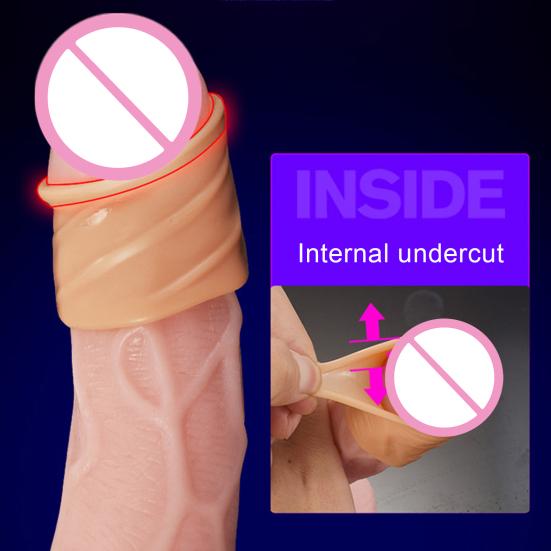 2 pezzi anello di ritardo del pene lunga durata morbido silicone universale dildo prepuzio per interni
