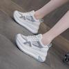 Thick-soled transparent net women's new single net casual fashion lightweight versatile small fragrant style sports dad shoes