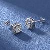 1 Paar Steckohrringe Quadratische Form Zirkonia Funkelnd Eingelegte Ohrstecker Festliche Lässige Ohrringe Schmuck Geschenk