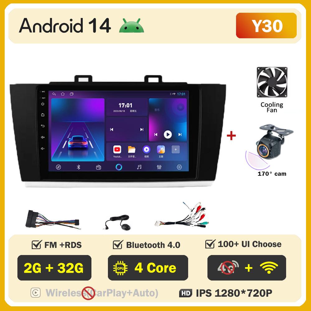 For Subaru Legacy Outback 2015-2018 Car Radio Player Car Carplay Screen Autoradio Mirror Link Car Intelligent Systems RDS DSP