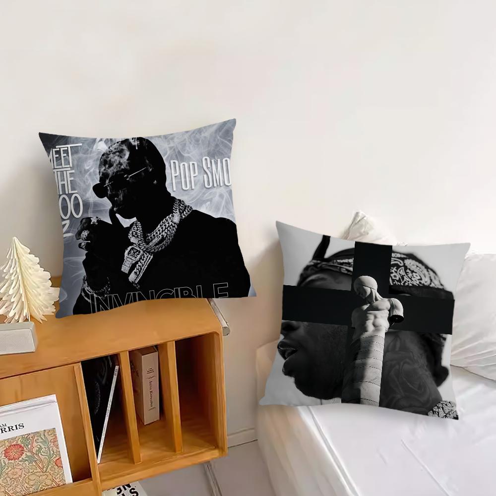 Rapper S-Smoke Meet the Woo coole Kissenhülle Kissenbezug Dekoration Zimmer Zuhause Sofa Wohnzimmer Büro Auto Nordische Schlichtheit