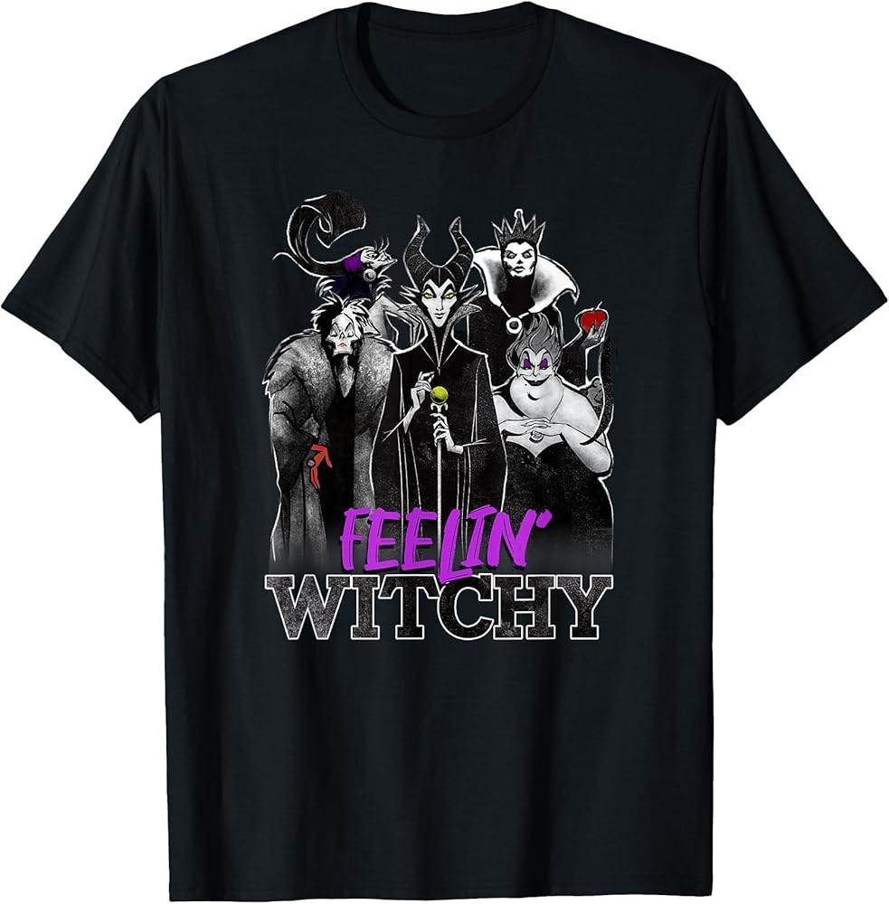 

Villains Halloween Feelin#039; Witchy Group Shot TShirt Unisex T-Shirt S