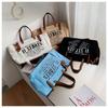 Woman Tote Bag Fashion Letter Big Capacity Canvas Bag Casual Shoulder Messenger Bags